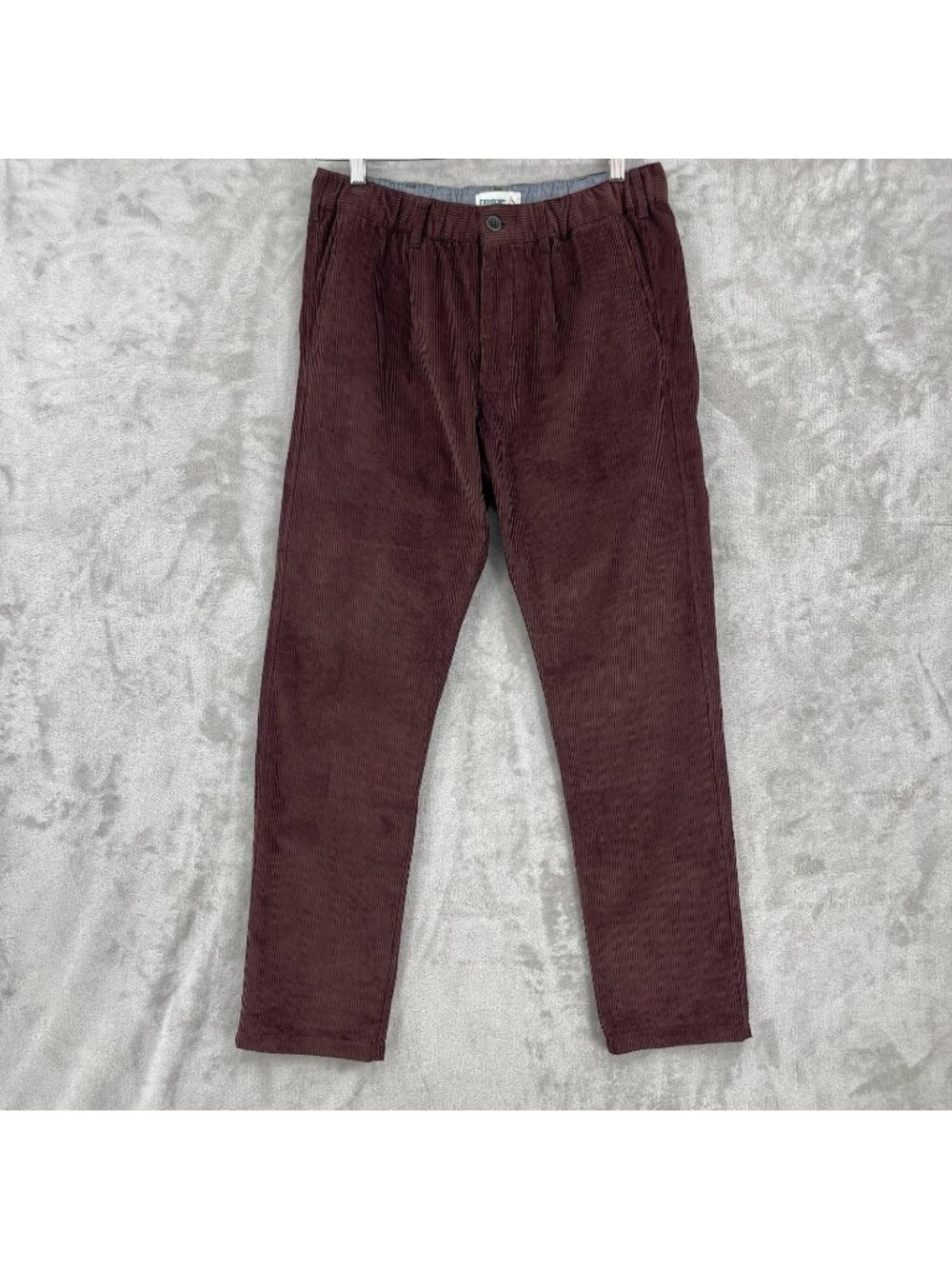 Wellen Brown Corduroy Easy Pants Slim Organic Cotton Casual Classic